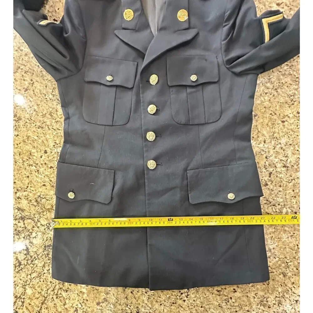 United States Army Service Uniform Dress Blue 450 ASU Jacket Coat Poly Wool 37RC